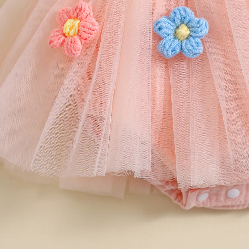 Ensemble barboteuse et bandeau de sauna en tulle pour bébé fille, combinaison en maille brodée de lettres, tenues d'anniversaire, vêtements de mode mignons