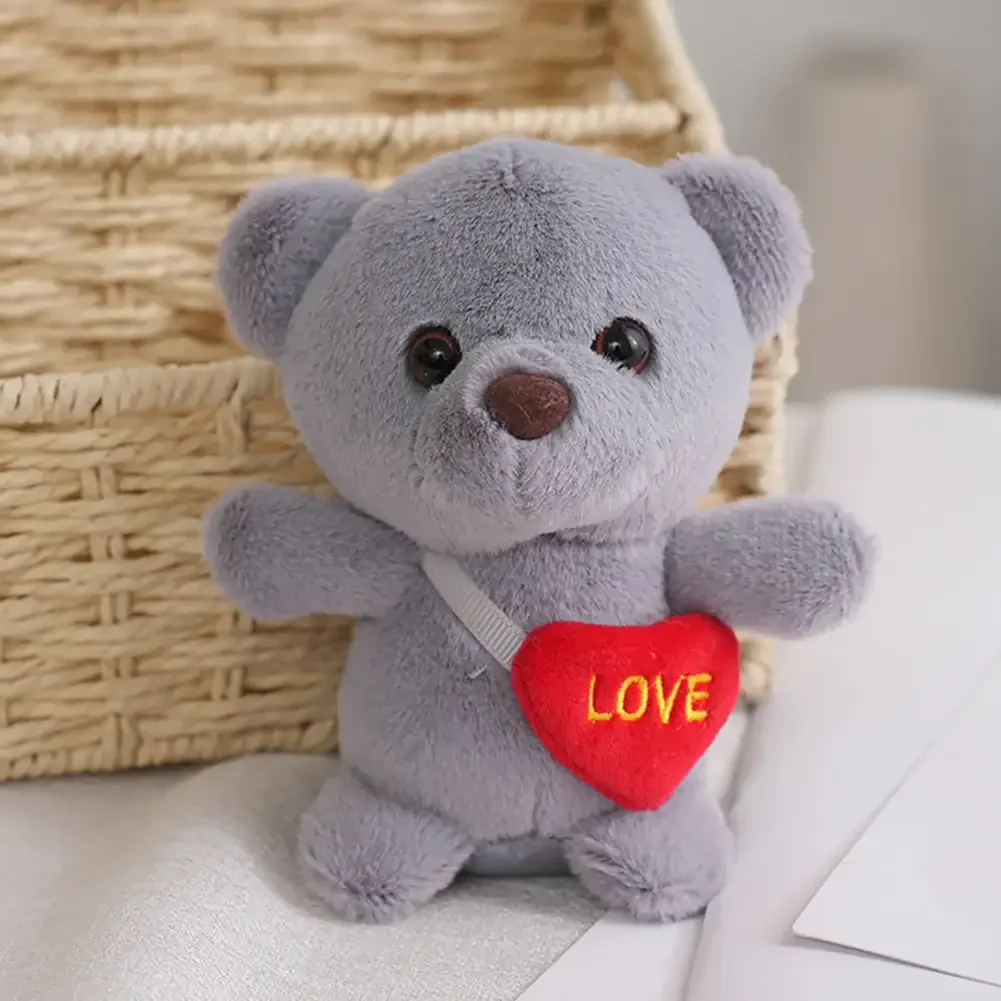 1pc Heart Bear Plush Toy Cute Bear Key Chain Pendant Valentine's Day Gifts Children Kids Toy Wedding Gifts