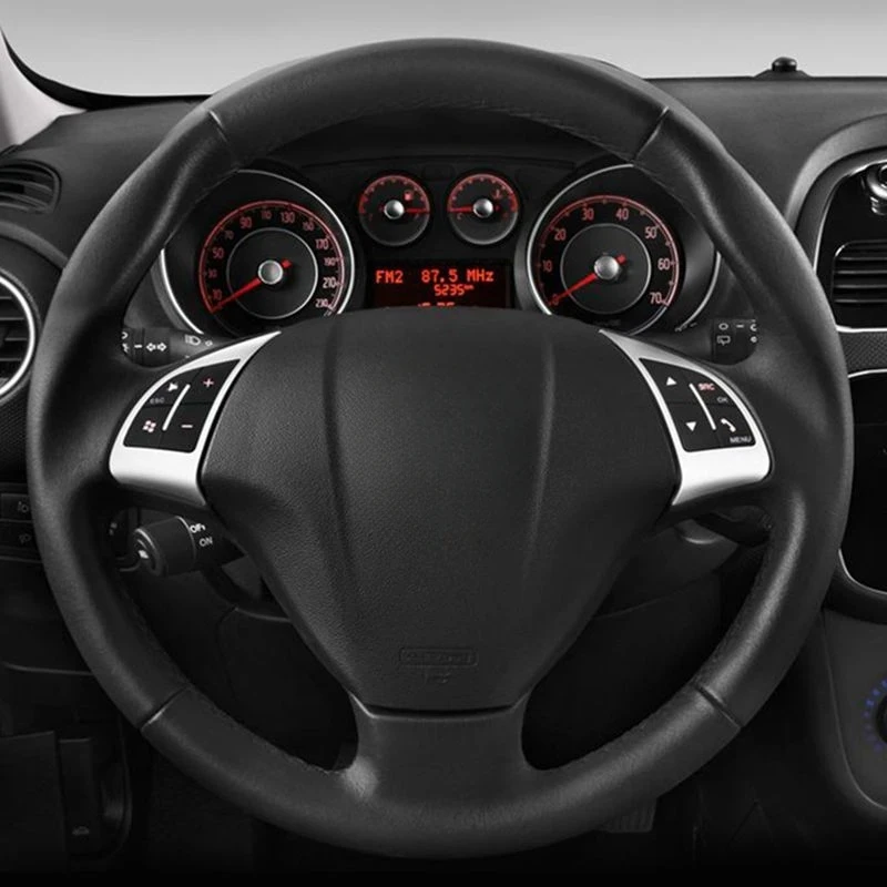 DIY Black Hige Soft Artificial Leather Steering Wheel Cover for Opel Combo Fiat Bravo Grande Punto Linea Qubo Doblo Punto