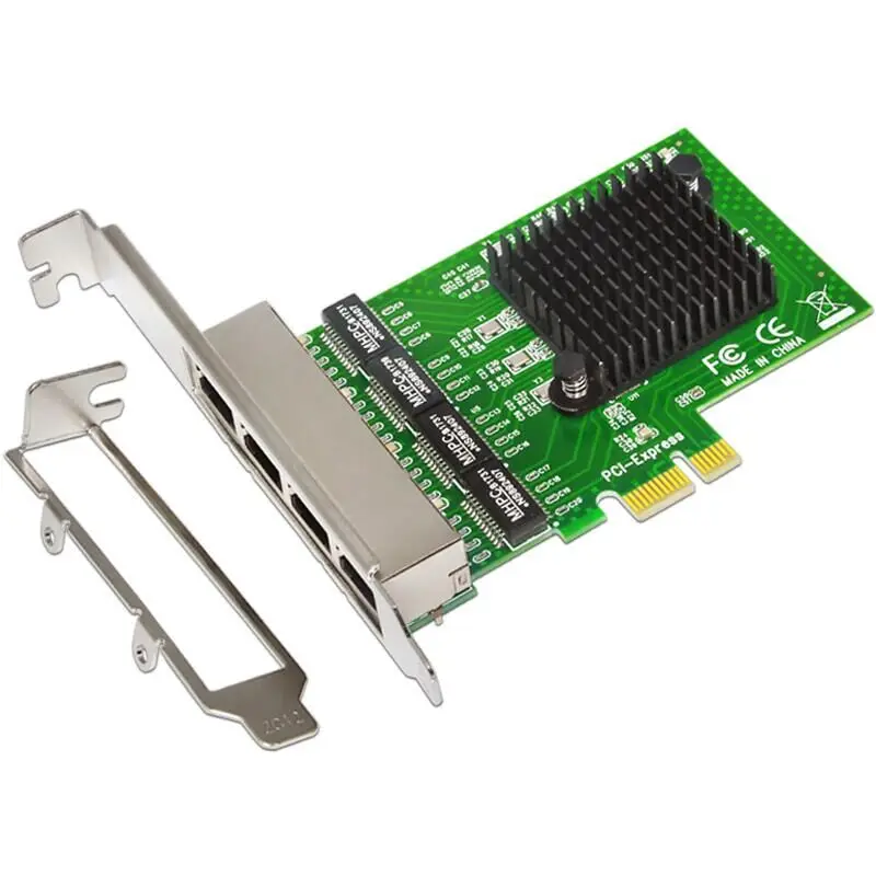 10/100/1000Mbps PCIE x4 Network Card 4x RJ45 Port 1G NIC PCI-E Lan Gigabit Ethernet Server Adapter lightning protection 8111Gx4