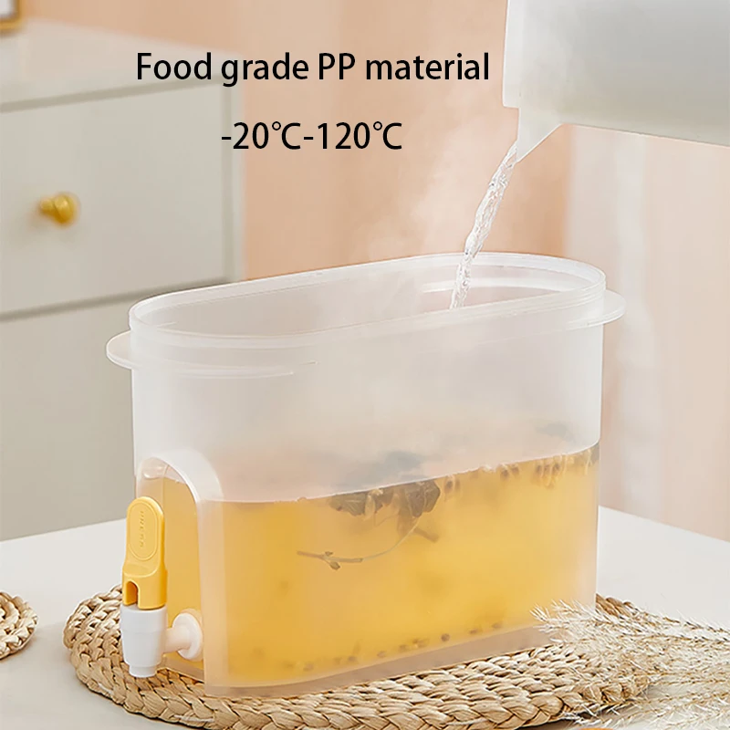 3.9L Refrigerator Cold Kettle With Faucet Juice Fruit Container Water Jug Hometeapot Ice Pot Drinkware Bucket With Filter