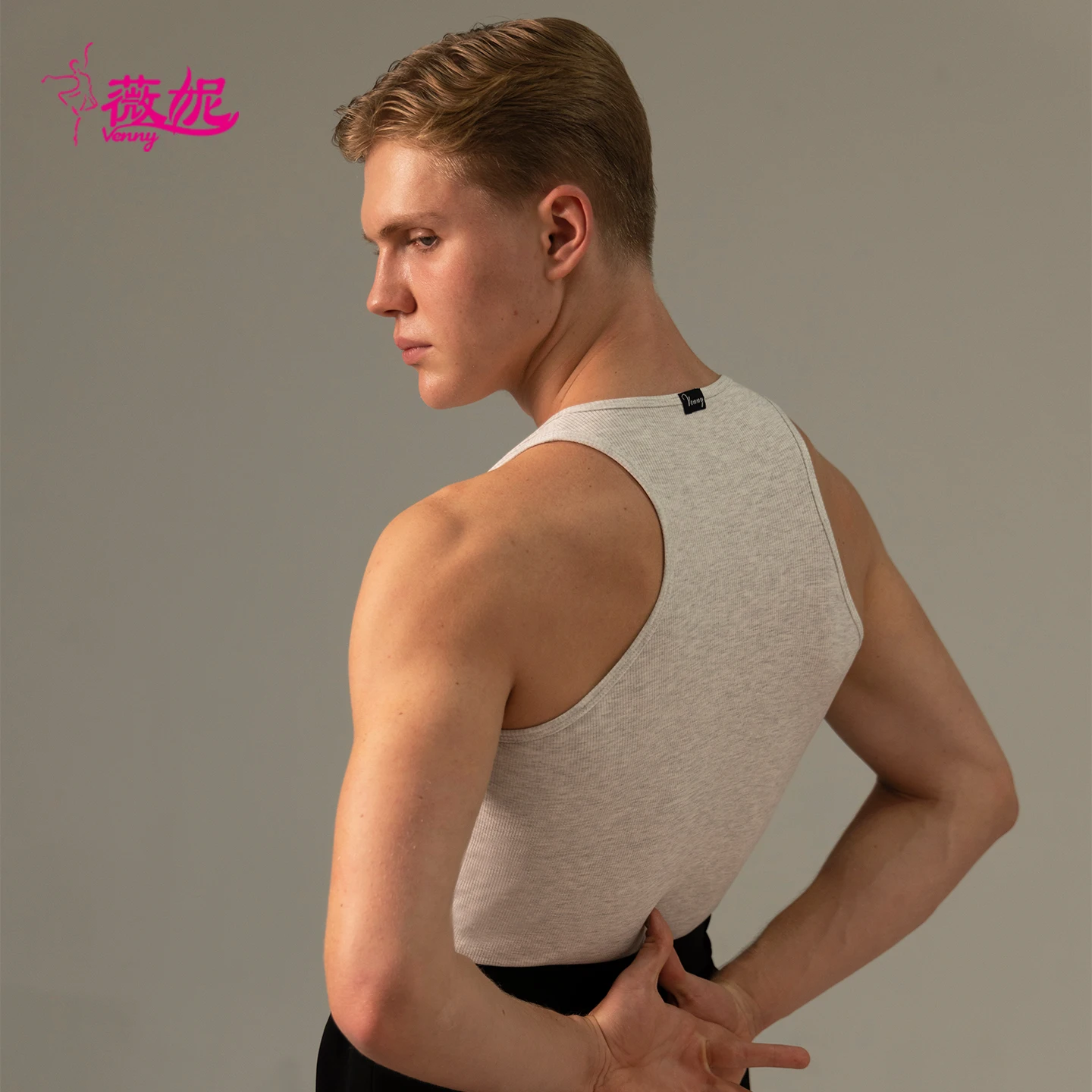 Abito da ballo latino Vennystyle - Gilet da allenamento da uomo con scollo a V, abbigliamento da pratica versatile essenziale per il fitness latino