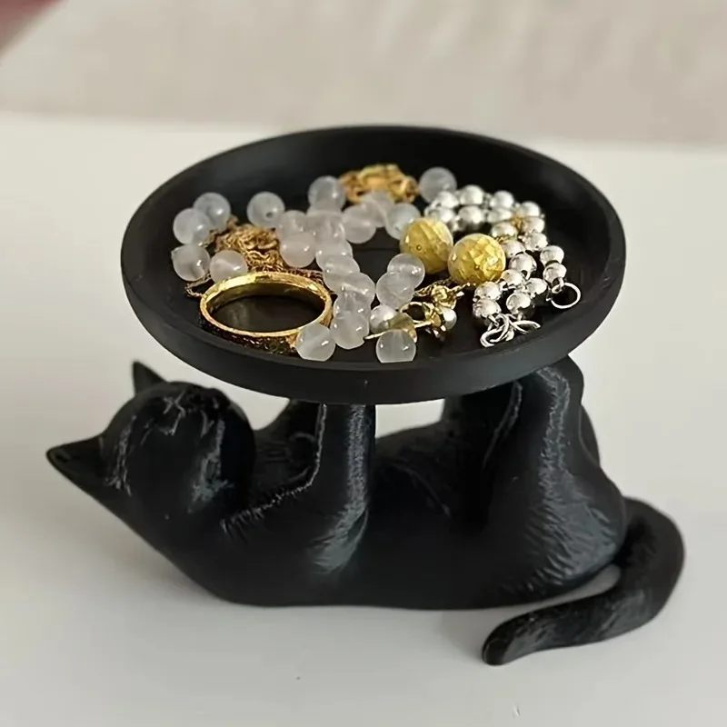 New Fun and Simple Cat Jewelry Tray Suitable for Jewelry Rings Watches Skincare Products and Other Items
