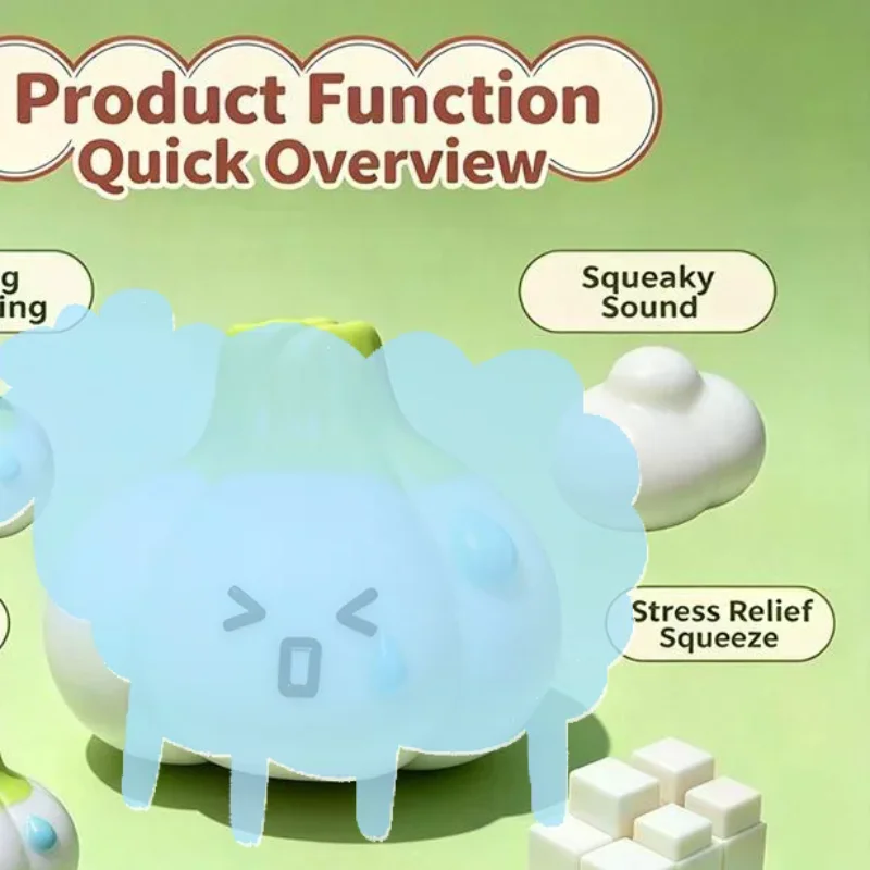 ASMR Crispy Sound Cute Garlic Squeeze Toy Soft Fidget Sensory Toy Portable for Daily Stress Anxiety Relief All Ages