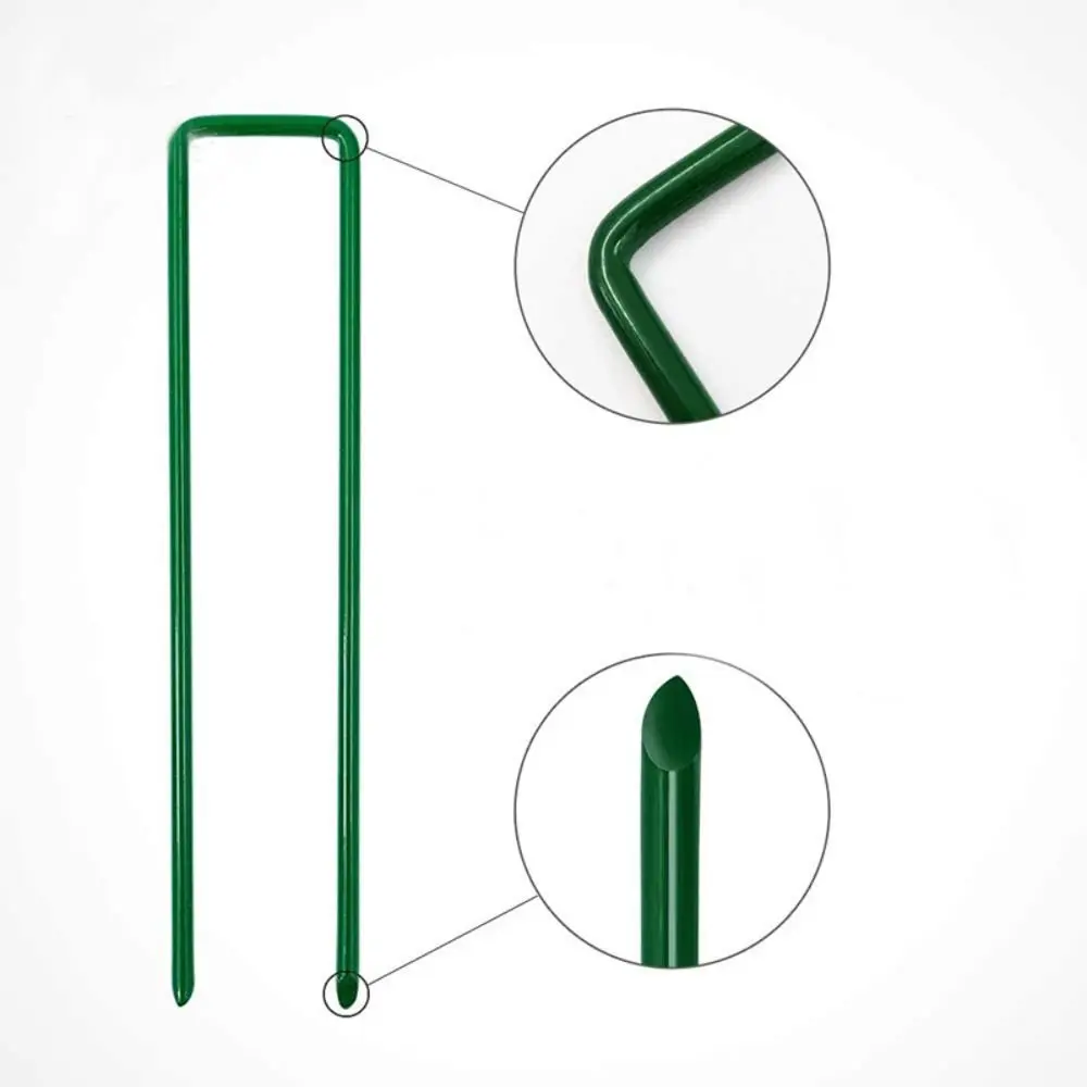 

6 Inches Landscape Nail Garden Stakes Bend-free Weather Resist Fence Tubing Stakes Sod Pins Galvanized Durable and Sturdy