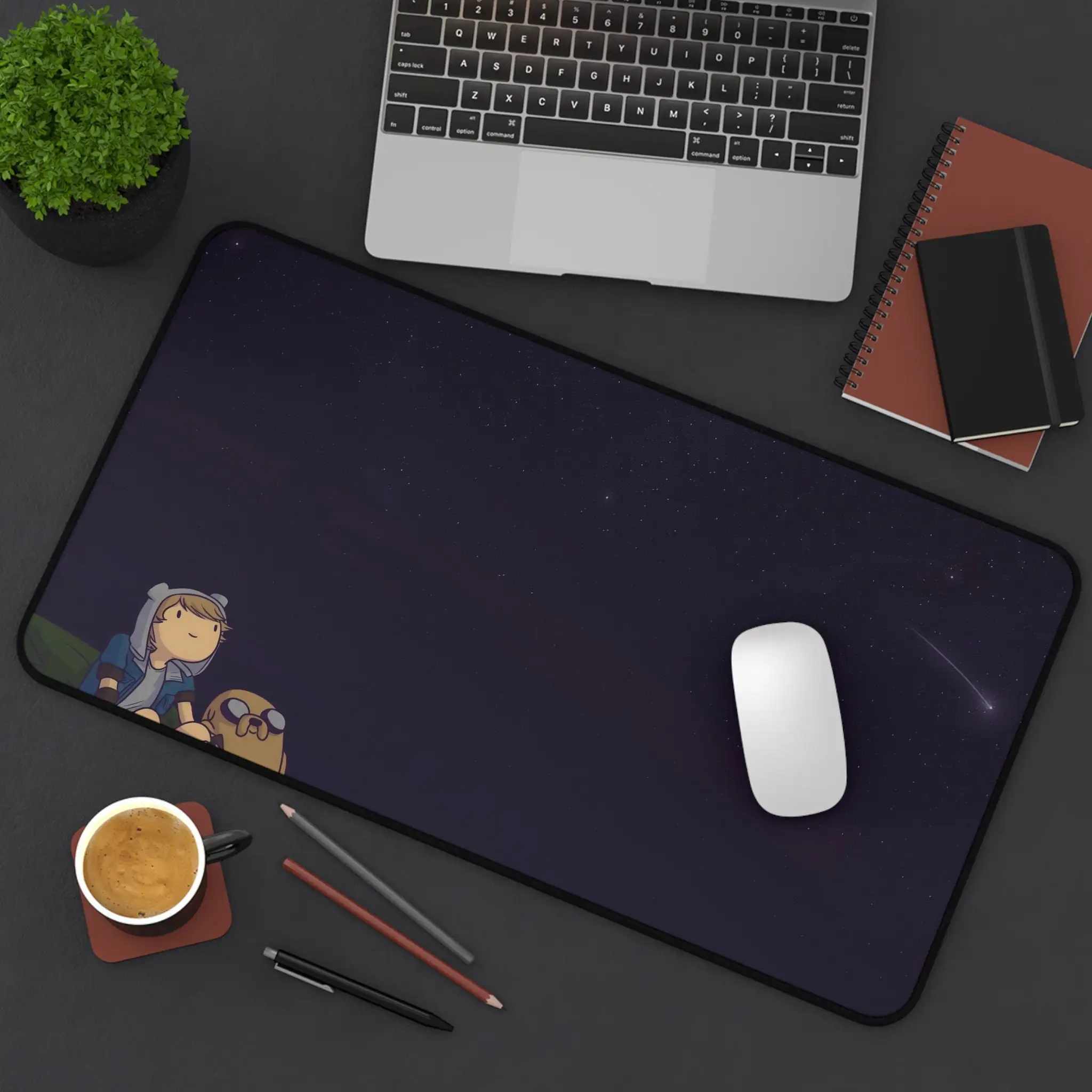 

Night sky table mat, cute starry sky style gaming mouse pad, XXL non-slip waterproof mouse pad, perfect gift for classmates