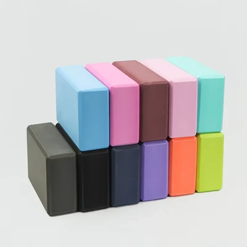 Wholesale High Density EVA Foam Yoga Blocks Colorful Split Practice Bricks for Adult Pilates Fitness Customizable Logos