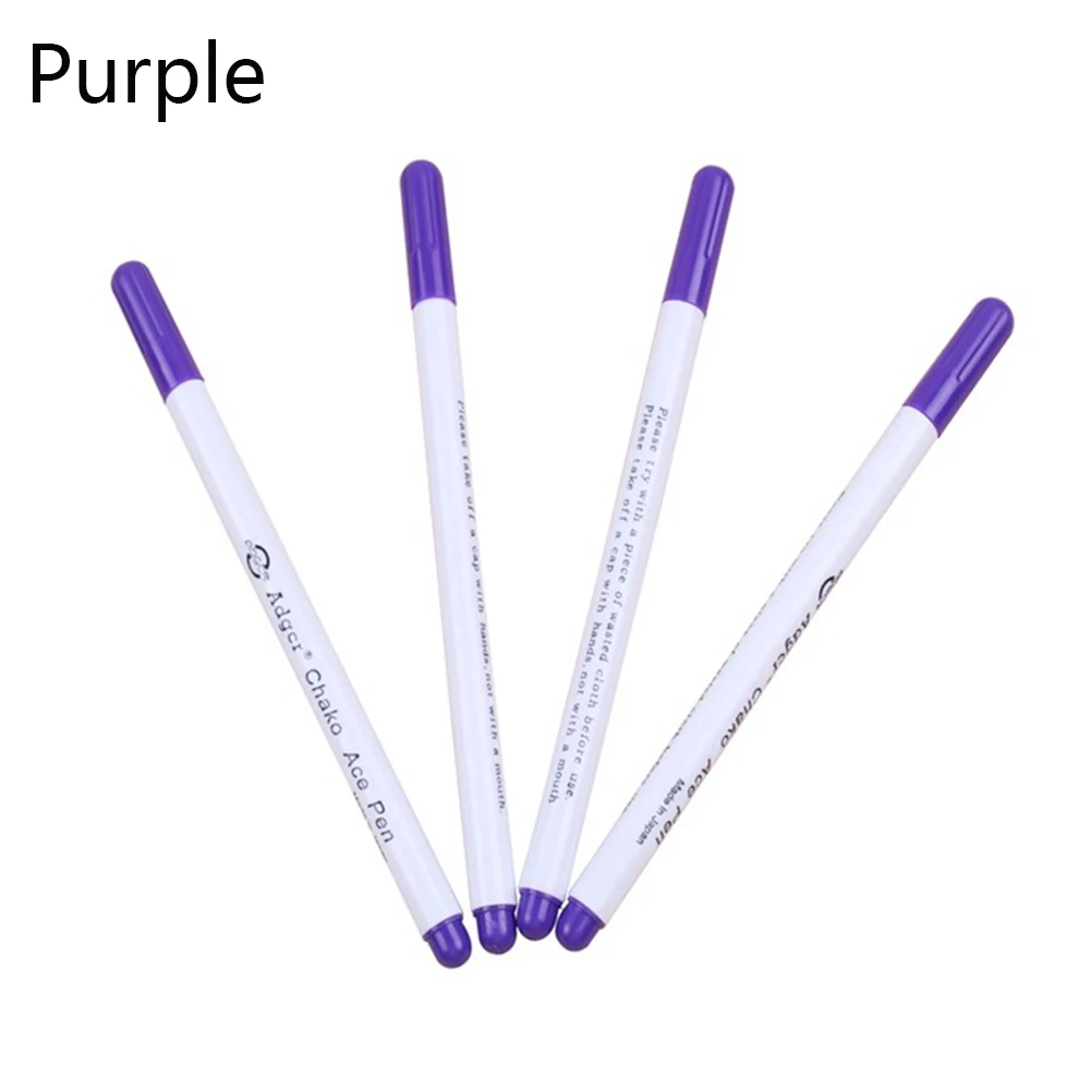 4 Pcs Hot Needlework Chalk Tool Cross Stitch Fabric Markers Pencil Sewing Accessories Water Erasable Pens
