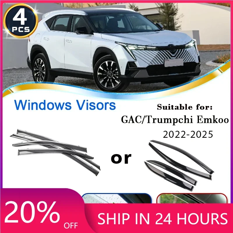 NEW1 pare-brise pour GAC Emkoo 2024 Trumpchi Emkoo 2022-2025 déflecteurs Awing garniture voiture fenêtre visières pluie sourcil gardes Accesso
