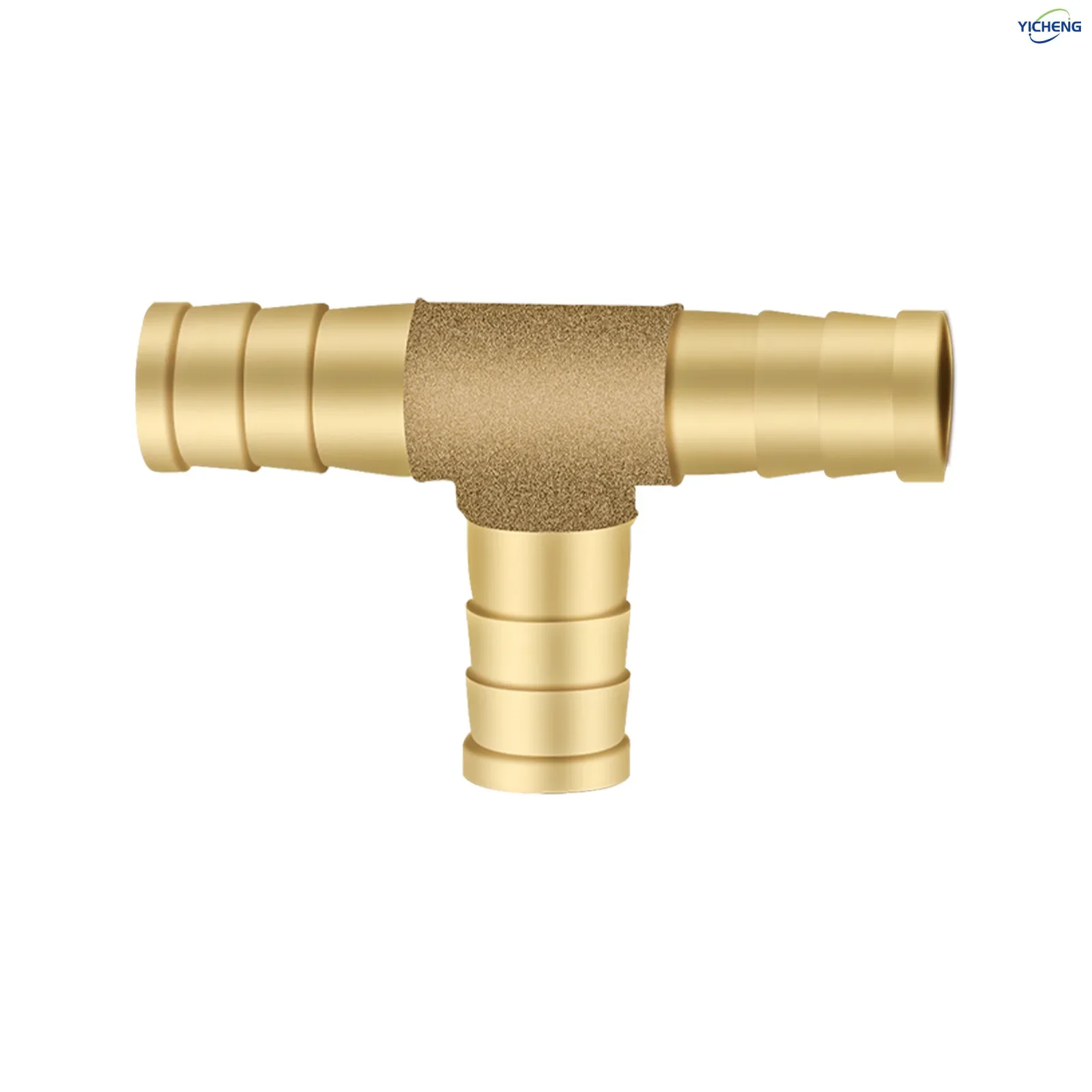 

YICHENG PNEUMATIC T-shaped Union Barbed OD 6mm-12mm Splicer Brass Hose Fitting Mender Joiner（Pack of 10）