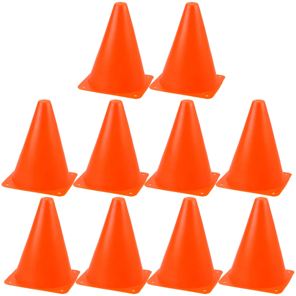 10 Pcs 18cm Logo Bucket Skate Soccer Obstacle Multi-use Cones Training Marker for Sports Plastic Exercise