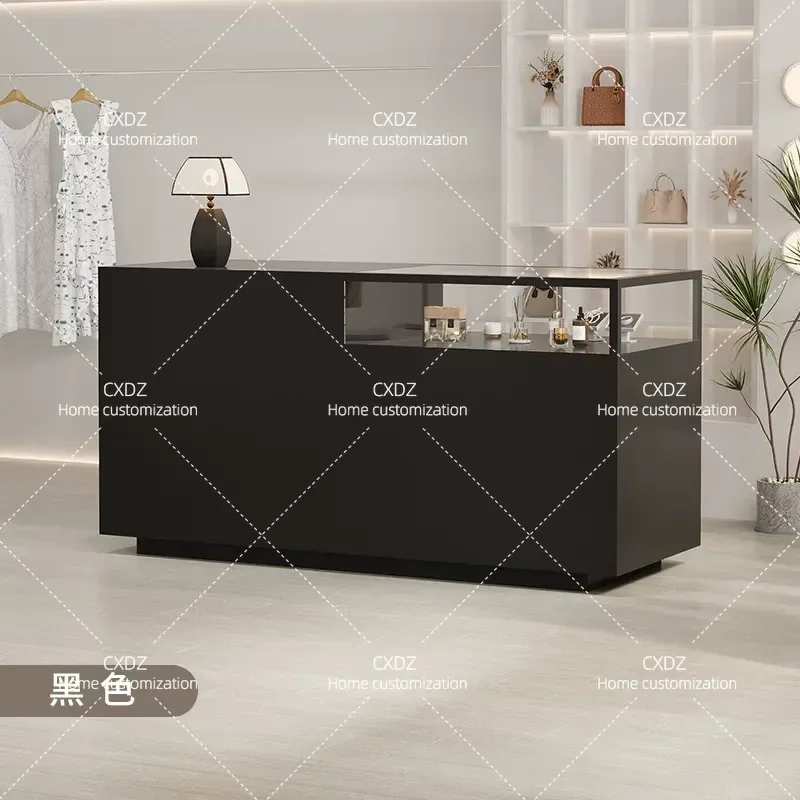 Women's clothing store checkout page Glass display jewelry counter Customized Nakajima desk Minimalist front desk Bar display