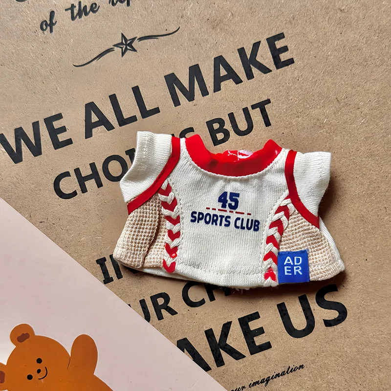For Labubu Clothes American Baseball Suit 17cm Doll Dressing Game Vinyl Pendant Doll Clothing DIY Sportswear Boy Gift Toy
