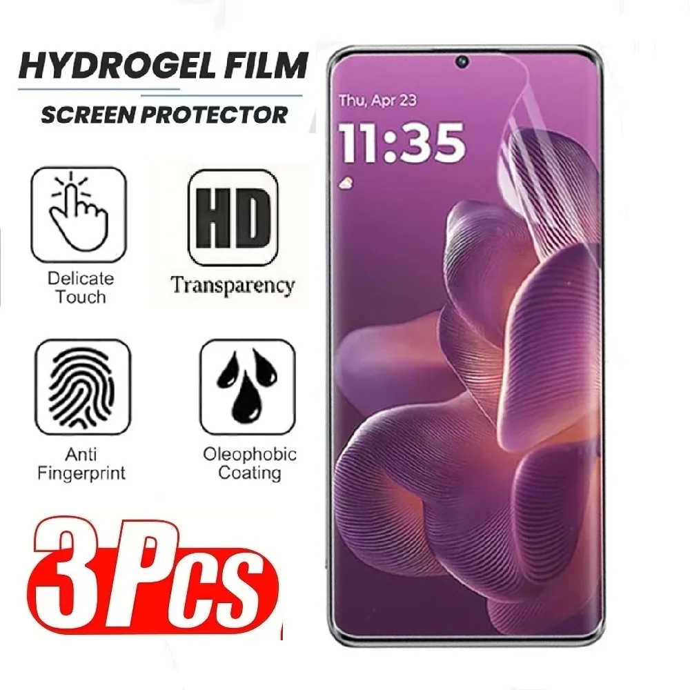 Film Hydrogel HD pour Motorola Moto G84 5G G54 G14, protecteur d'écran chinois, 3 pièces