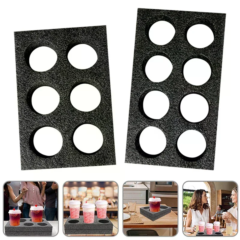 Cup Carrier Holder Drink Tray Takeout Coffee Trays Disposable Beverage Delivery Holders Out Take Packing Go Carry Drinks