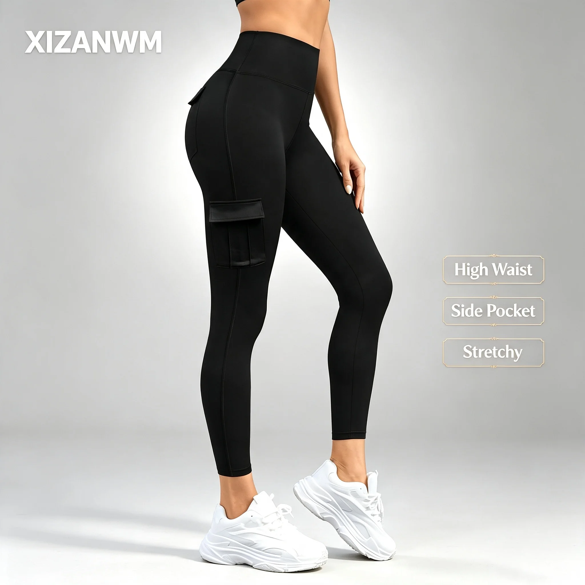 High Waist Leggings - Женские спортивные леггинсы с высокой талией,