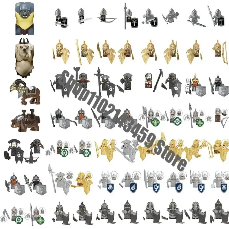 Bloques de construcción KT para niños, juguete de ladrillos para armar figura de elfo Orcs, serie Army gandf, enano, Rey Goblin, XP103, XP434