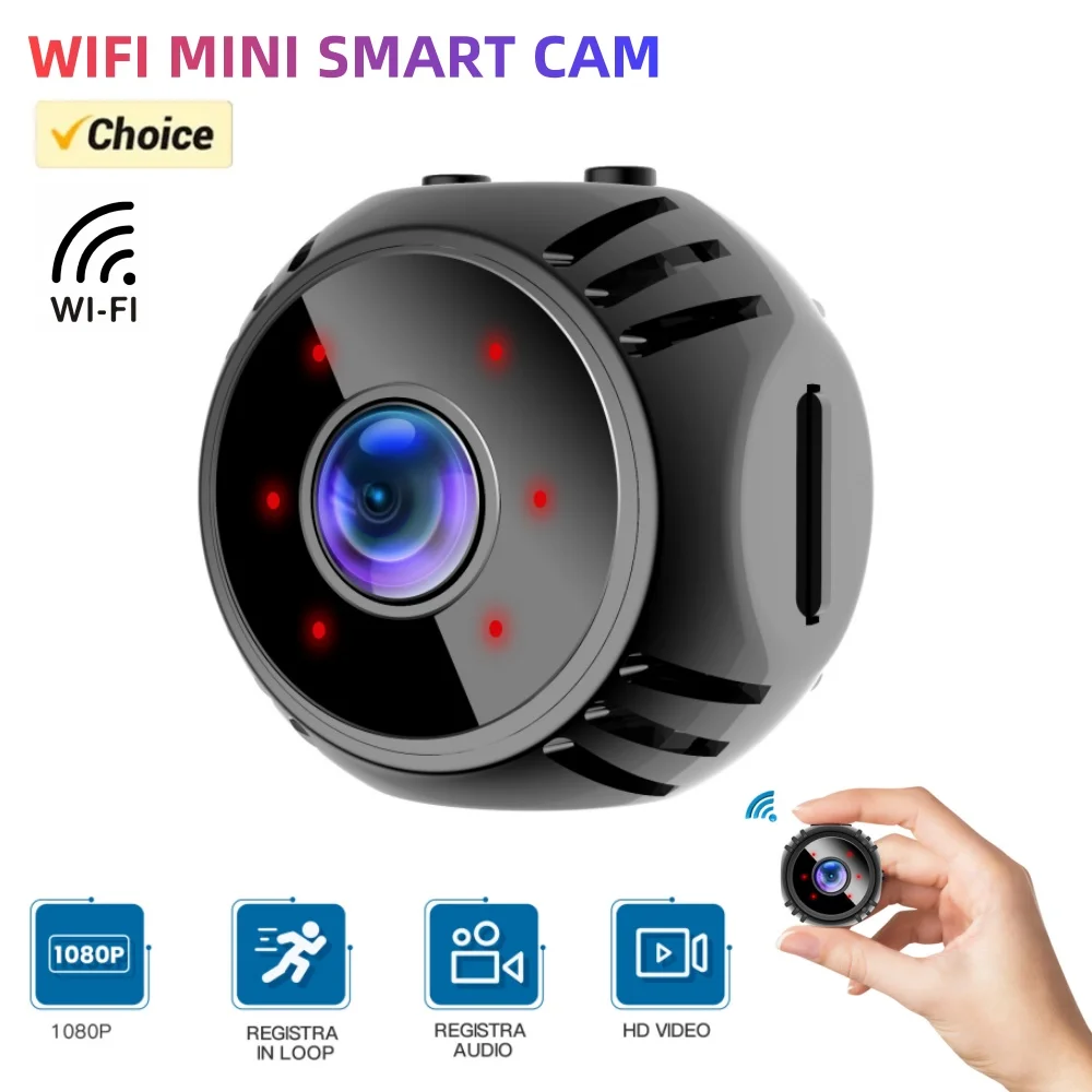 1080P HD Mini Camera Wifi IP Smart Home Indoor Night Vision AI Human Camcorder Audio Video Wireless Security Surveillance Camera