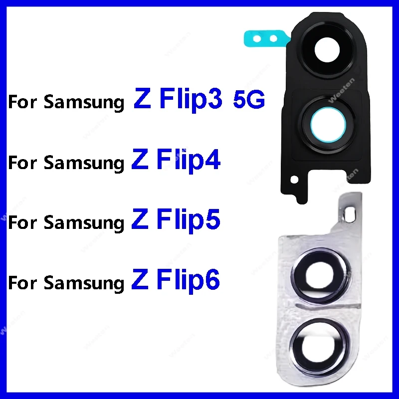

Rear Camera Lens Bracket For Samsung Galaxy Z Flip3 4 5 6 Z Flip3 5G Z Flip4 Z Flip5 Z Flip6 Rear Camera Glass Lens Replacement