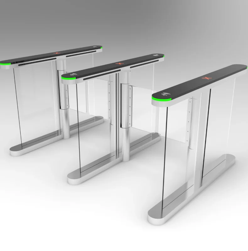 Bi-directional Security Swing Gate Portable Design Brushless DC Motor Fast Lane Barrier Speed Gate Rfid FlapTurnstile for Office