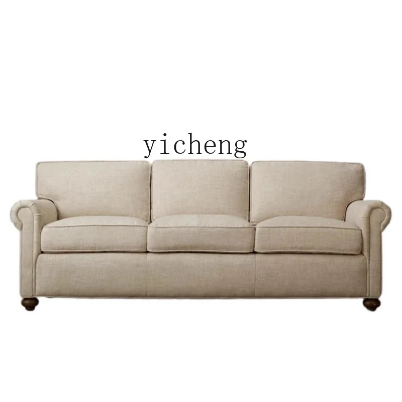 

Fabric Sofa Three-Seat Living Room Small Apartment Combination Modern Simple Double Single Furniture