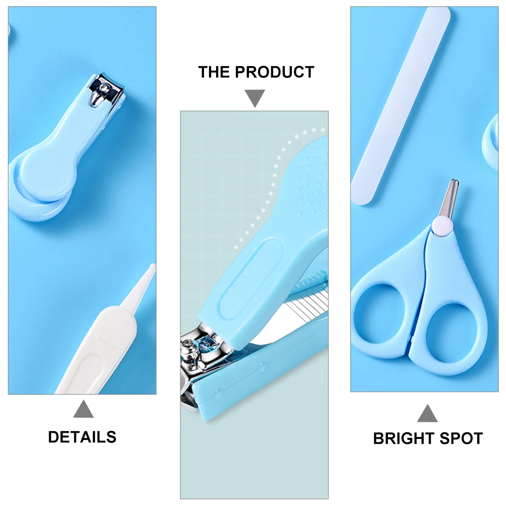 

2 set Baby Clipper Kit Infant Manicure Set Toddler Nail Care Tools Storage Box Included Safe Design Grooming Kits For Baby Nail