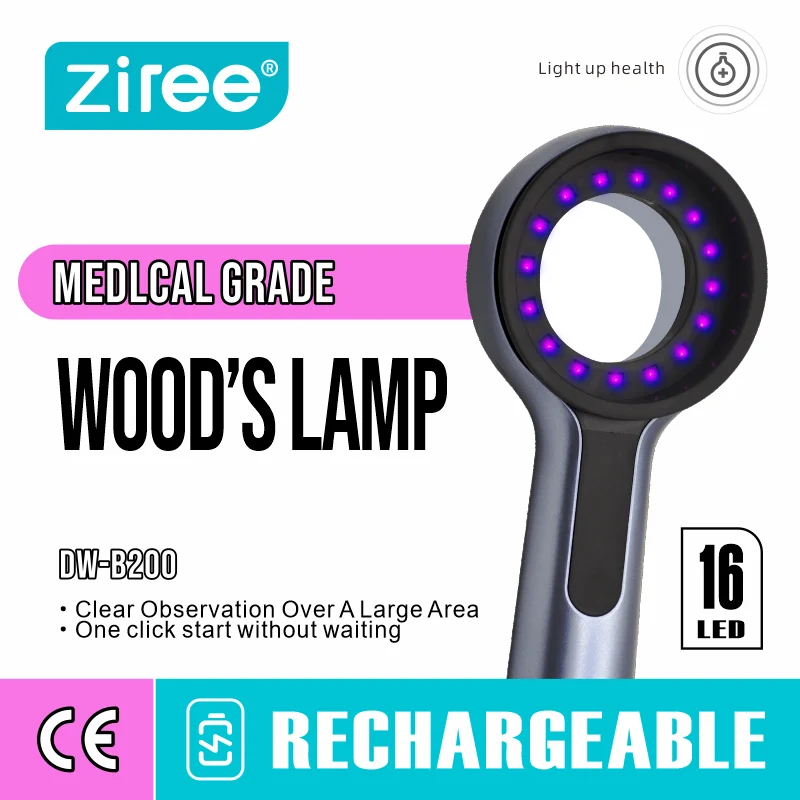 

Woods Lamp Skin Analyzer Portable LED Wood Light Examination UV Black Light