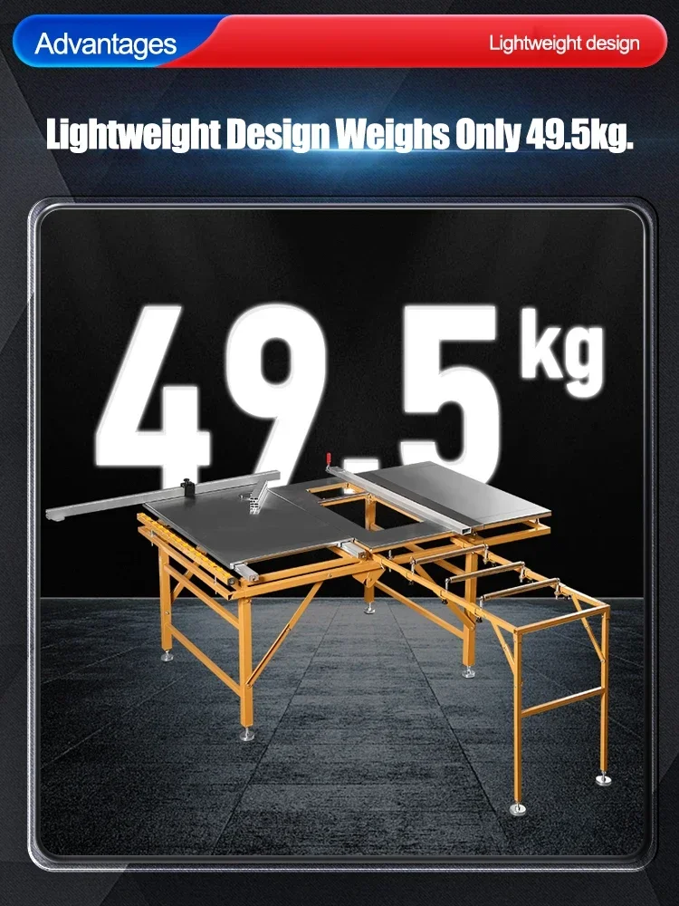 New precision multi-function woodworking table saw portable silent dust-free panel saw portable