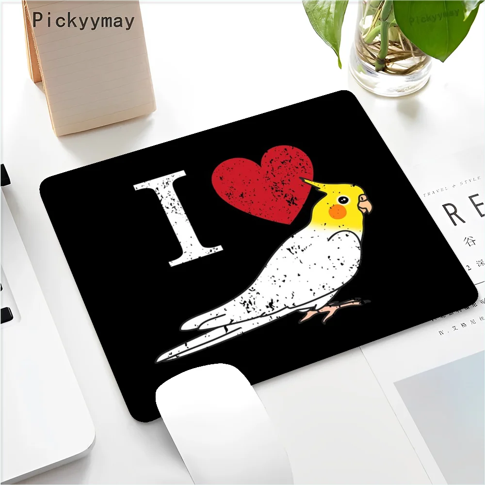 Cockatiel bird Floor Mat Small Office Computer Desk Mat Table Keyboard Big Mouse Pad Laptop Cushion Non-slip