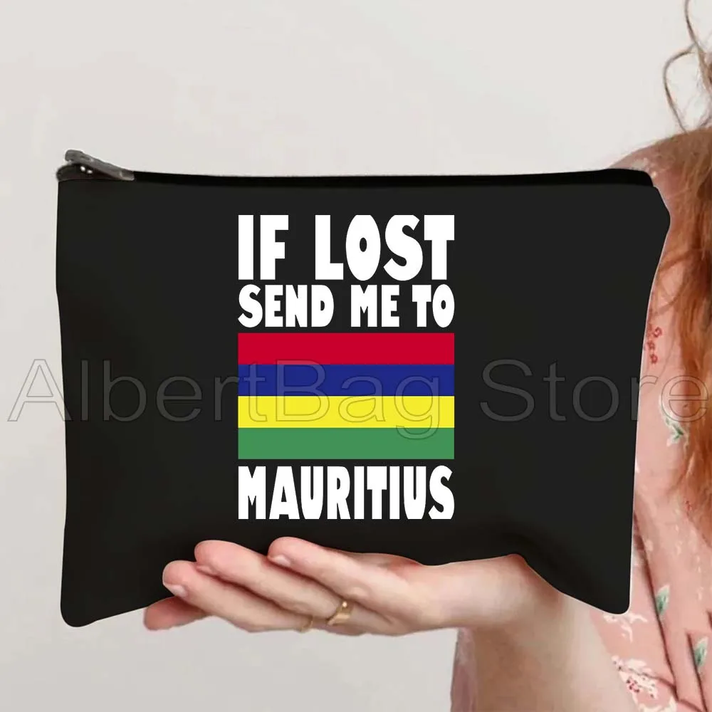 

Косметичка-органайзер из холщовой ткани с флагом и картой острова Мавриций (Индийский океан) – дорожная сумка для помады, косметики, туалетных принадлежностей, пенал, сумка на молнии.