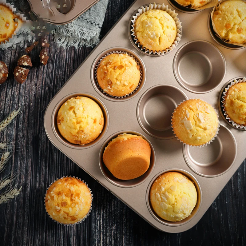 12 Cups Cupcake Pan Muffin Tray Cupcake Mold Muffin Pan Carbon Steel Baking Pan Non Stick Bakeware image 5