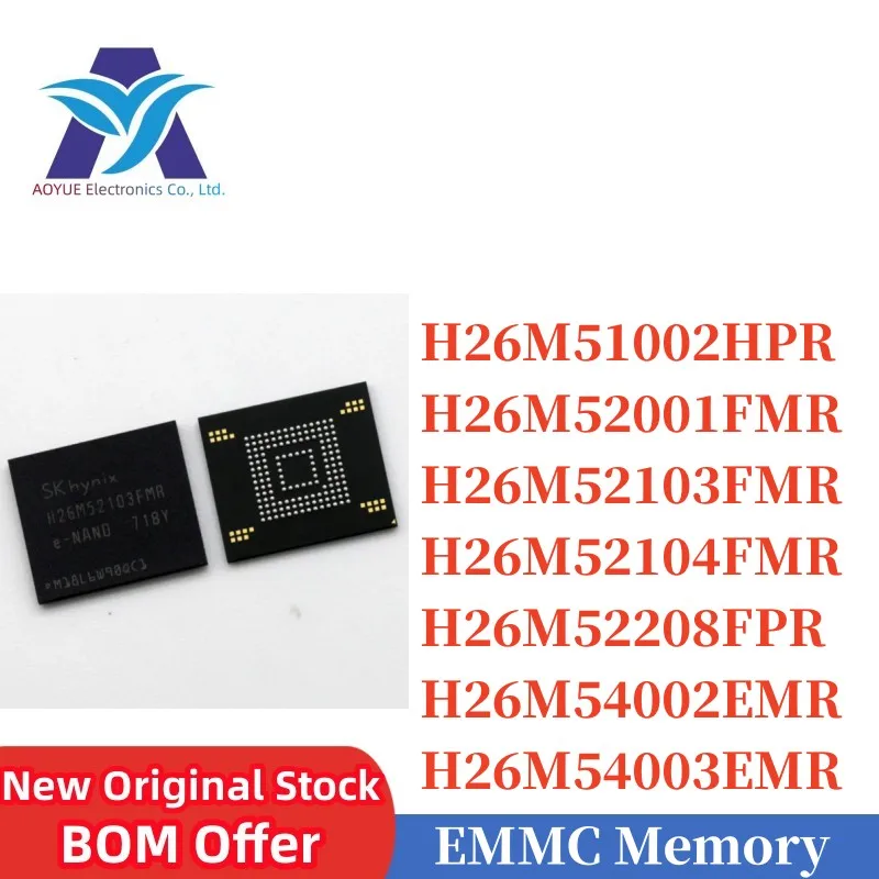 H26M51002HPR H26M52001FMR H26M52103FMR H26M52104FMR H26M52208FPR H26M54002EMR H26M54003EMR BGA e-nand emmc Memory Chip ic