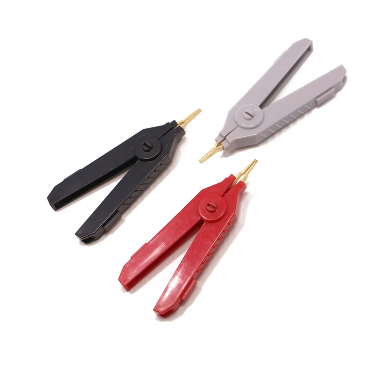 1PCS Alligator Clip 91mm Kelvin Copper Gold Plate Clip LCR Test Clip For Precision Electrical Instrument Tool Power Supply