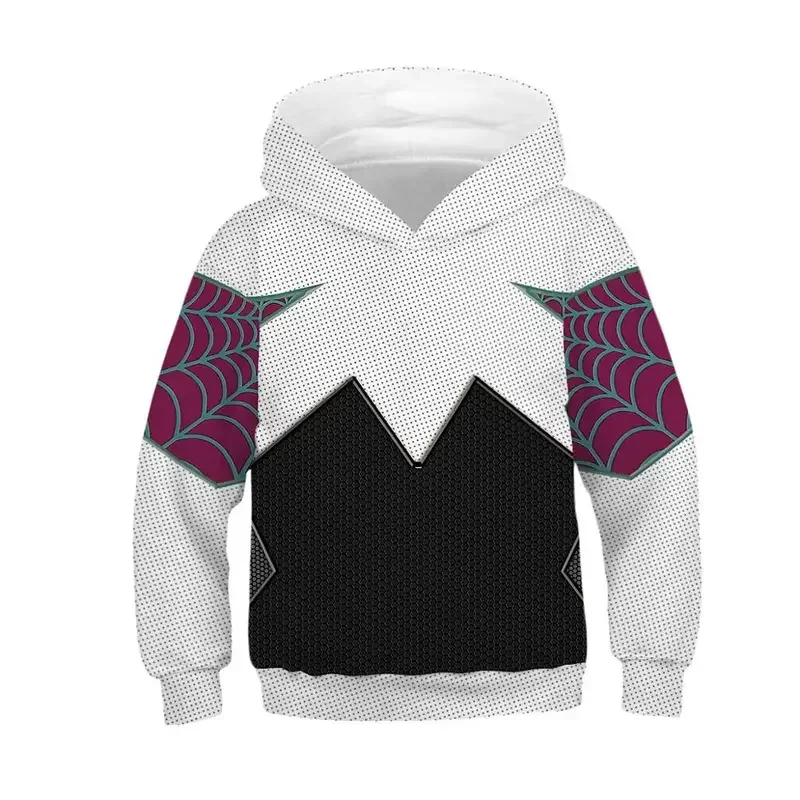 2026 Kids Gwen Stacy Cosplay Costumes Hoodie 3D Quantum Sweatshirts Fashion Girl Boy 6V8LO view 6