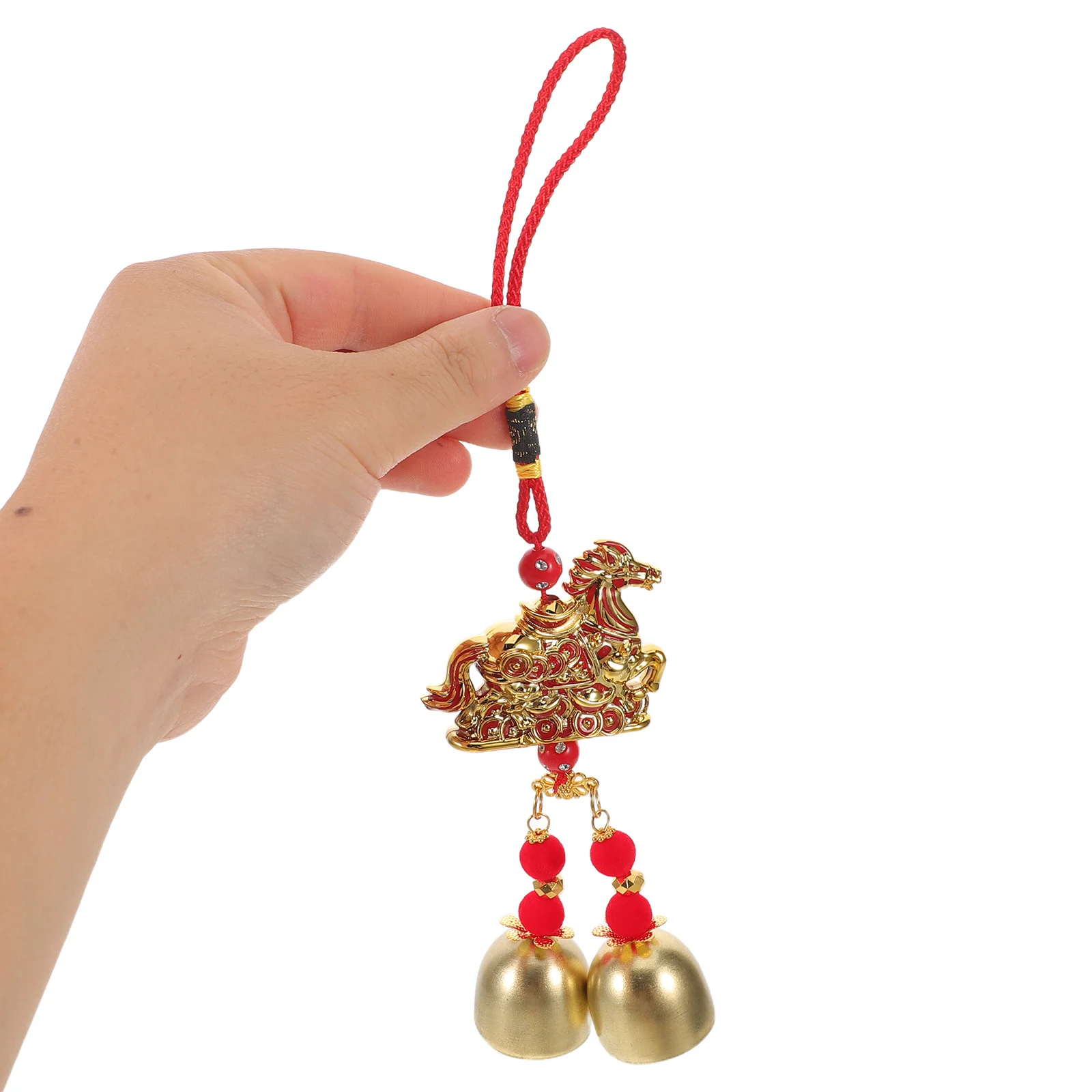 

2Pcs 2026 Horse Year Mascot Pendant - Chinese New Year Hanging Ornament - Spring Festival Wind Bell Decor for Good Luck and