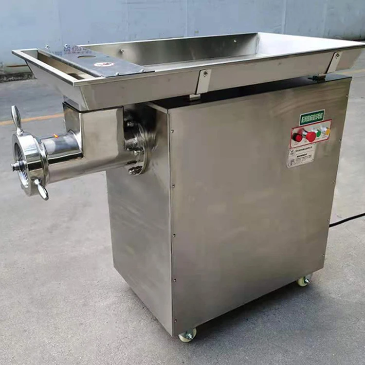 Electric Commercial Industrial Meat Grinder Stainless Steel 200-500kg/h Capacity 95x48x88cm Dimensions Professional