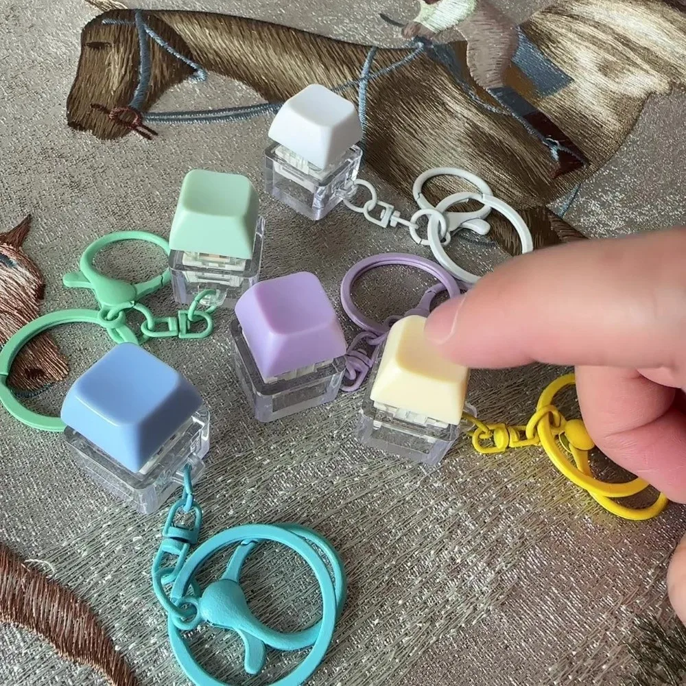 

Новая клавиатура «сделай сам», брелок для ключей, кнопка со светом, игрушка-кликер, игрушка Pass The Time Keycap Pinch Toy