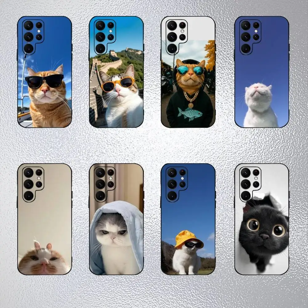 

Fashion COOL Cats Phone Case For Samsung S25,S24,S23,S22,S21,S20,Plus,Fe,Lite,Others Black Cover