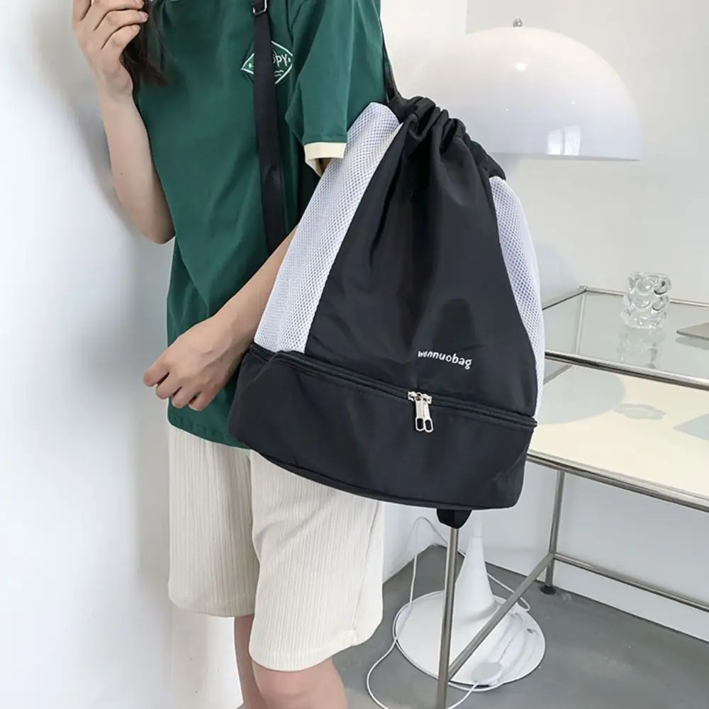 

Durable Fashion Oxford Drawstring Backpack Casual Lightweight Sports Gym Bag Large Capacity Water-Resistant Travel Bag Teenager