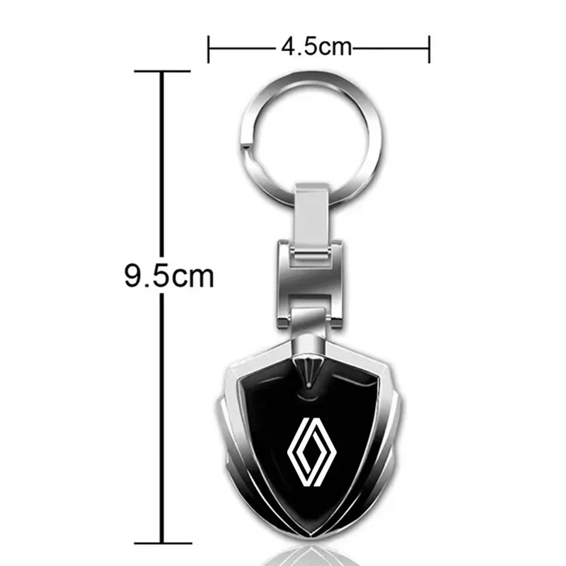 3D Metal Car Logo Key Rings Keyring Keychain For Renault Trafic Clio Laguna 2 Megane 2 3 Duster Logan Captur koleos RS