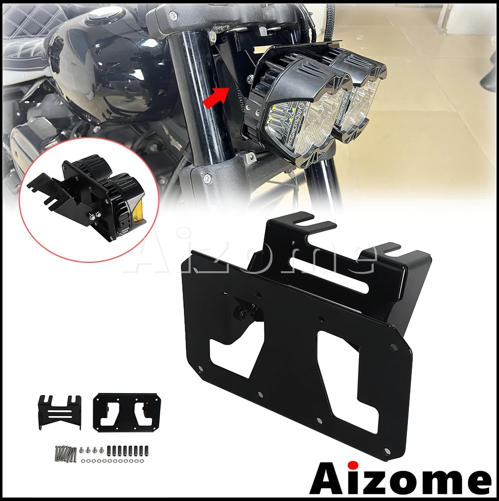 

Монтажный кронштейн для фар мотоцикла Baja Dual LP4, стальной держатель освещения для Harley Softail Fat Bob FXFB 18-19 FXFBS 18-24