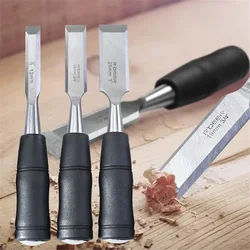 Carpenter's Tool Wood Chisel Hand Tool Wood Chisel Carbon Steel Chisel with Hammer End and Anti-Slip Handle 19/25/32/38mm