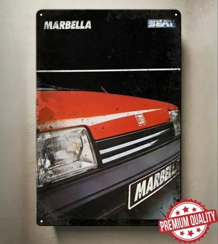 1x,Seat Marbella Car Metal Poster - Collectable Tin Sign - Size:-aluminum