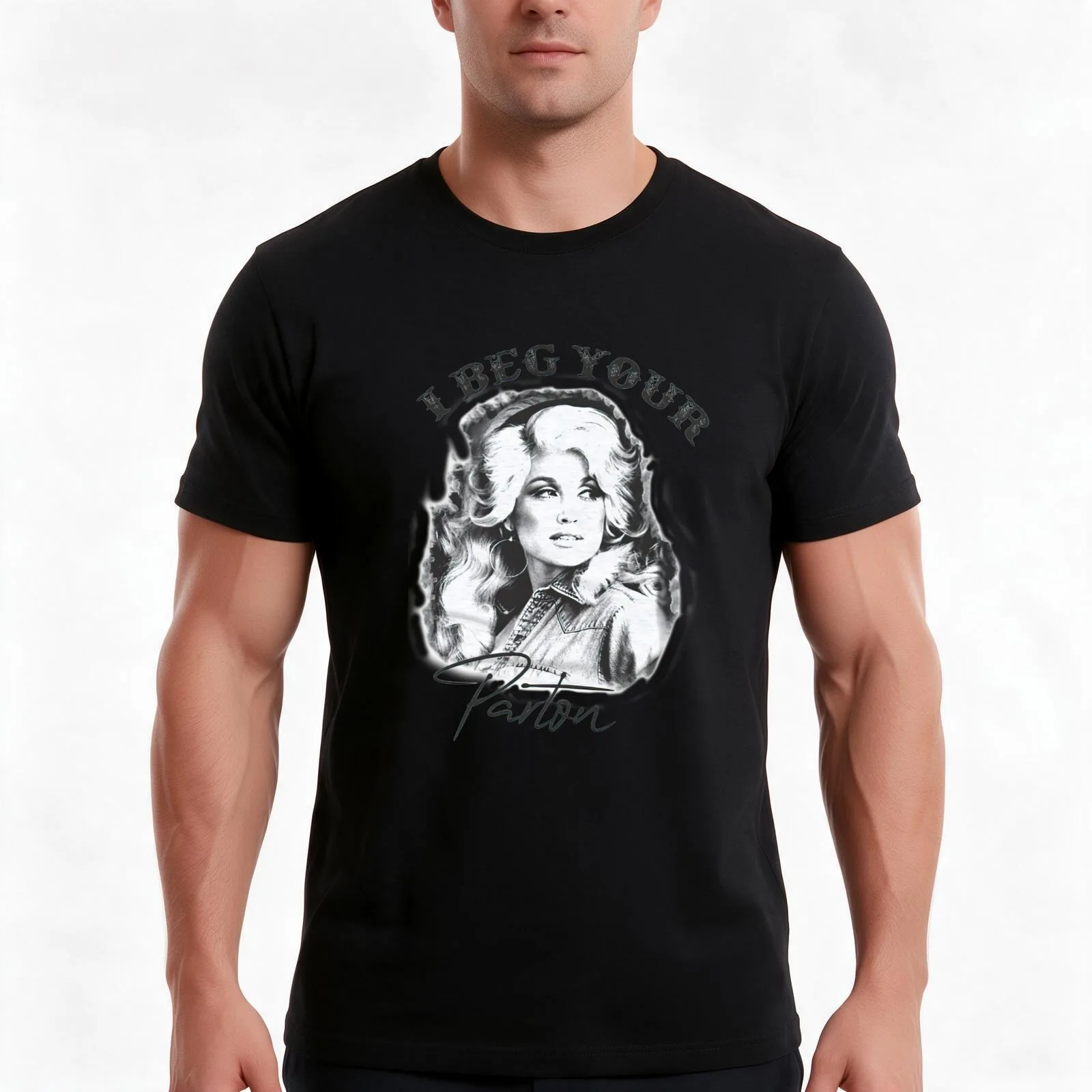 I Beg your Parton Dolly Parton T-Shirt Summer Casual Cotton Tee Oversized Streetwear Tops Vintage Graphic Print 100% Cotton