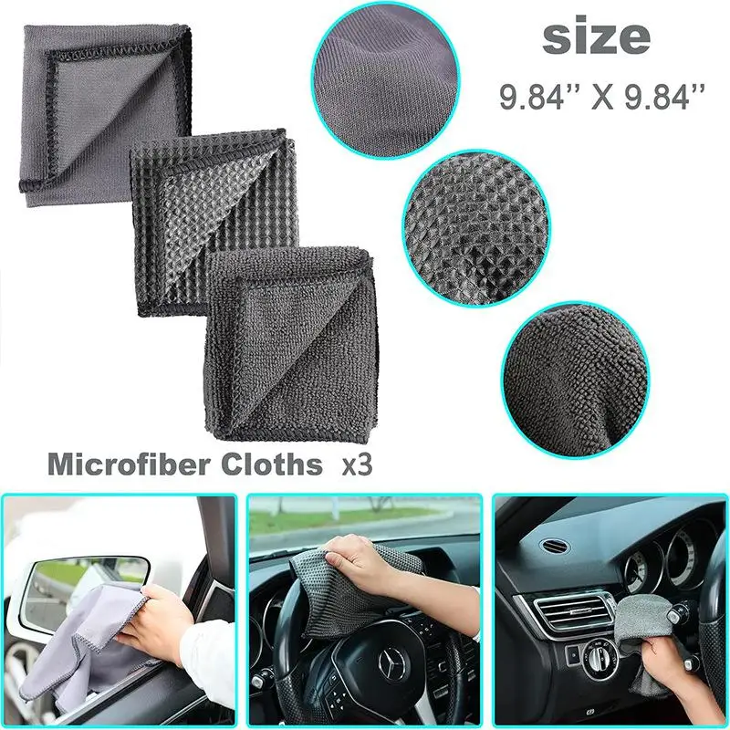 

9/11PCS Car Cleaning Tools Kit Car Detailing Set Tire Brush Polishing Towel Cloth Wash Sponge Microfiber Cleaning Mitt Towels