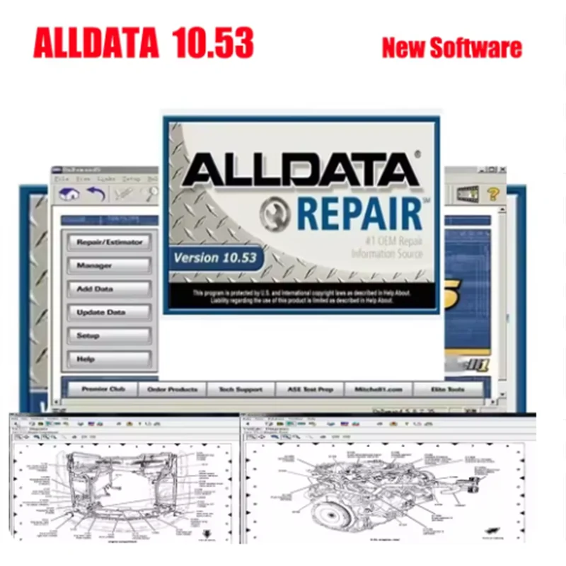 

Software provides all data technical support for cars and trucks with wiring diagrams Alldata 10.53 2024 Automotive Diagnostic