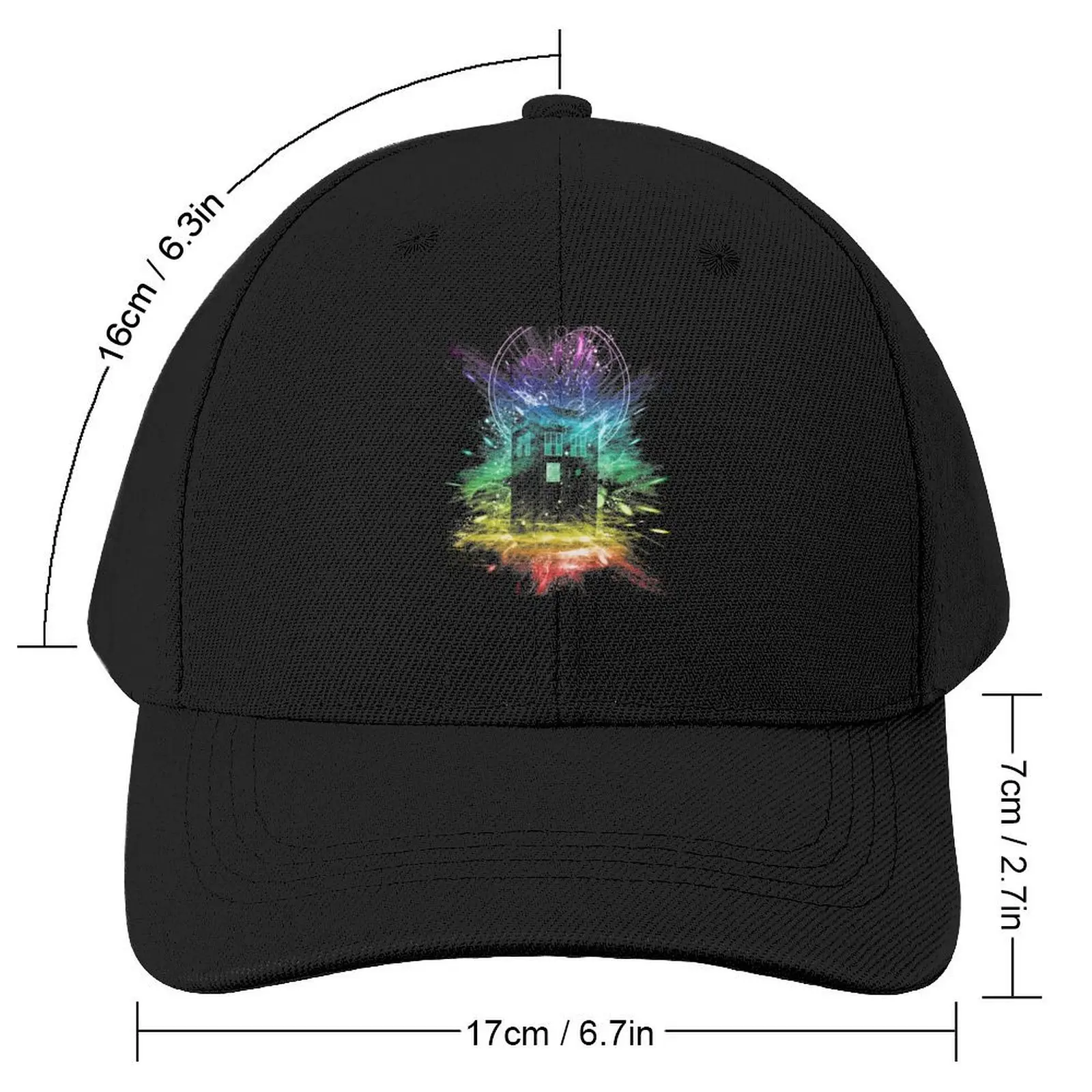 time storm-rainbow version Baseball Cap funny hat Cosplay summer hat Man Women's