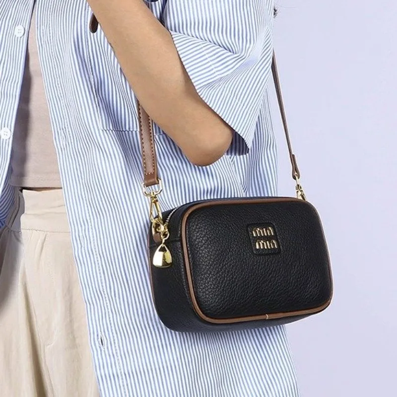 Trendy Design Elegant Leather Diaper Bag Classic Designer Paris Luxury Women Crossbody Handbag Commuter Solid Color Daily