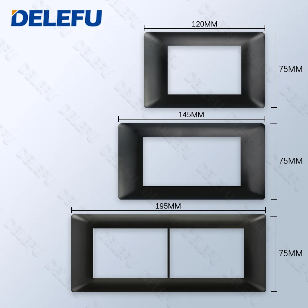 Pannello DELEFU Nero SC31 SC70 SC80 Serie 118mm145mm195mm Specifiche multiple disponibili, fai da te