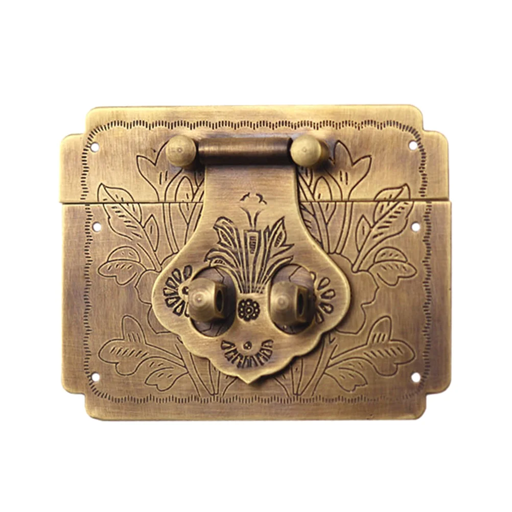 

Retro Lock Plate For Wooden Box Latch Vintage Hardware Hasps Decorative Catch Jewelry Gift Wine Box Closure Retro Latch